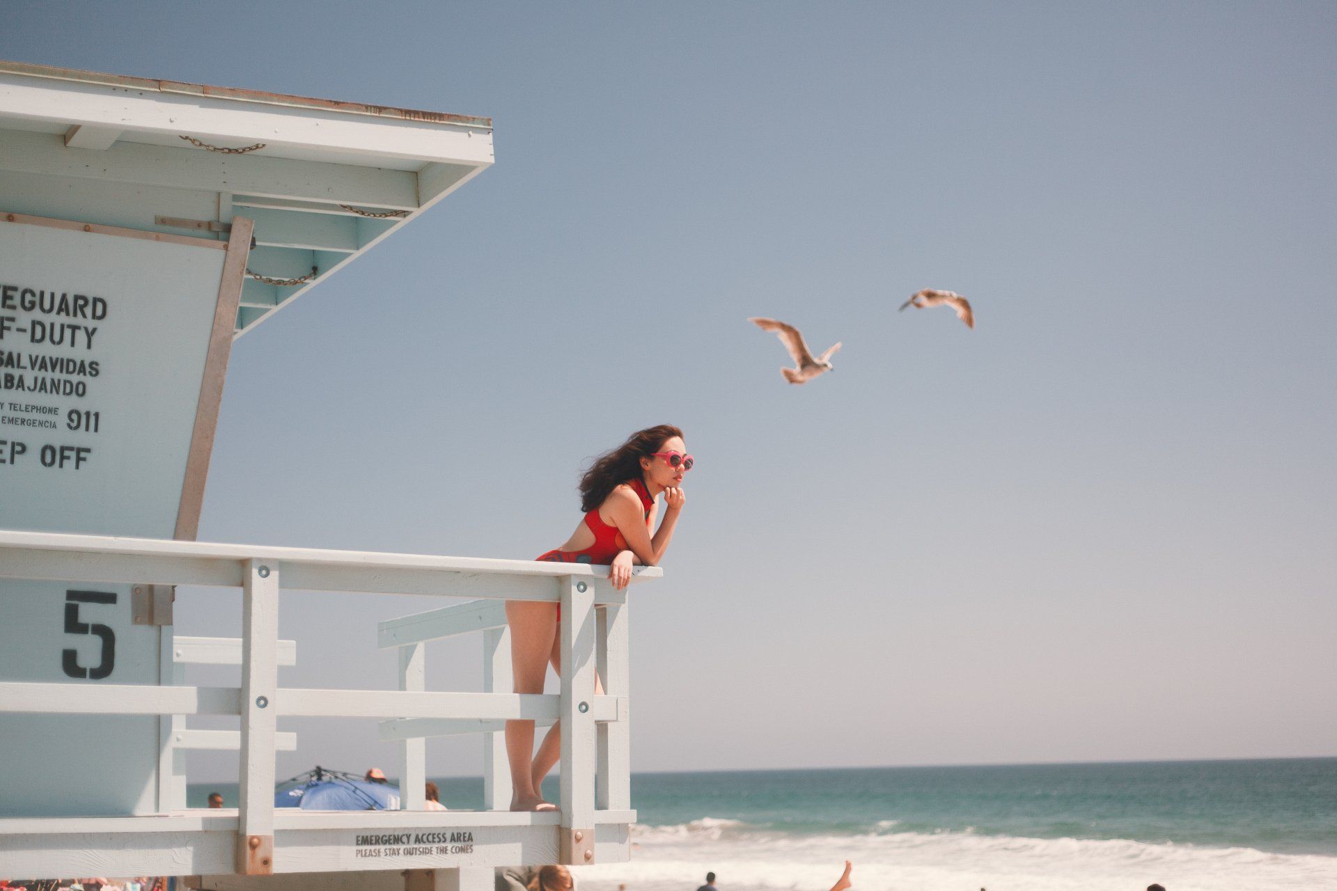 Lifeguard on duty in Virgnia Beach, VA