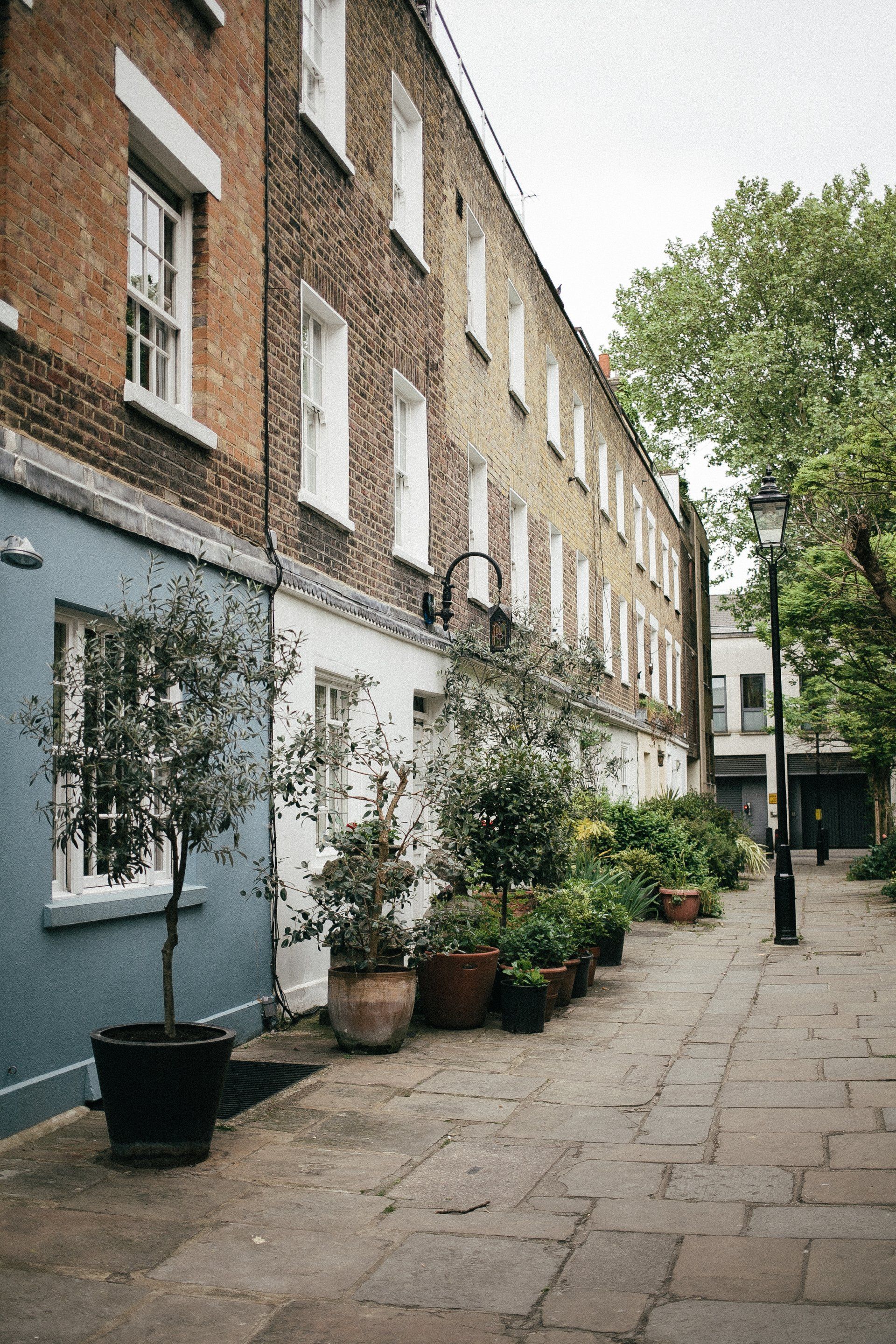 A picture of a row of London terraced properties