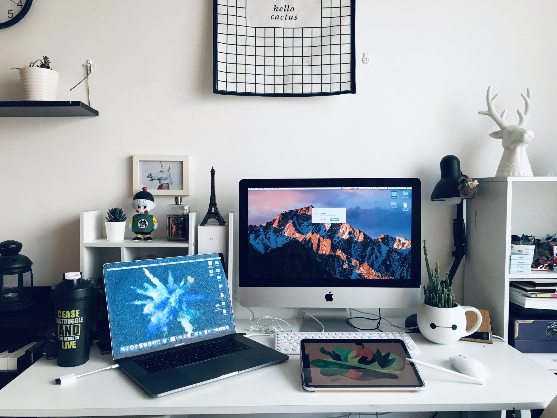 Image of a home office setup with a laptop and desk accessories, symbolizing remote work efficiency.