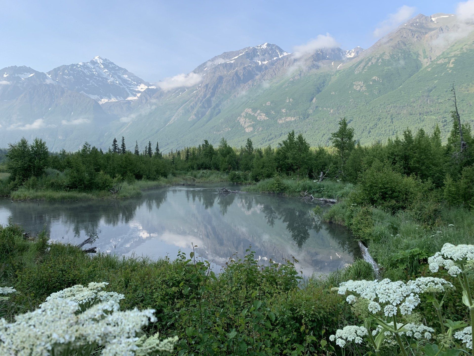 lake surrounded by mountains