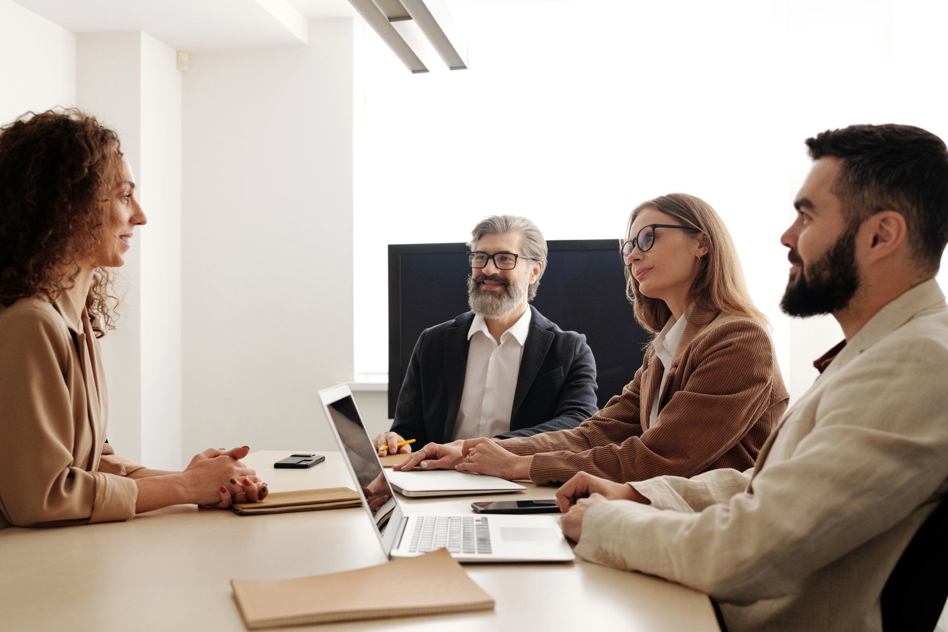 Group of people having a meeting.