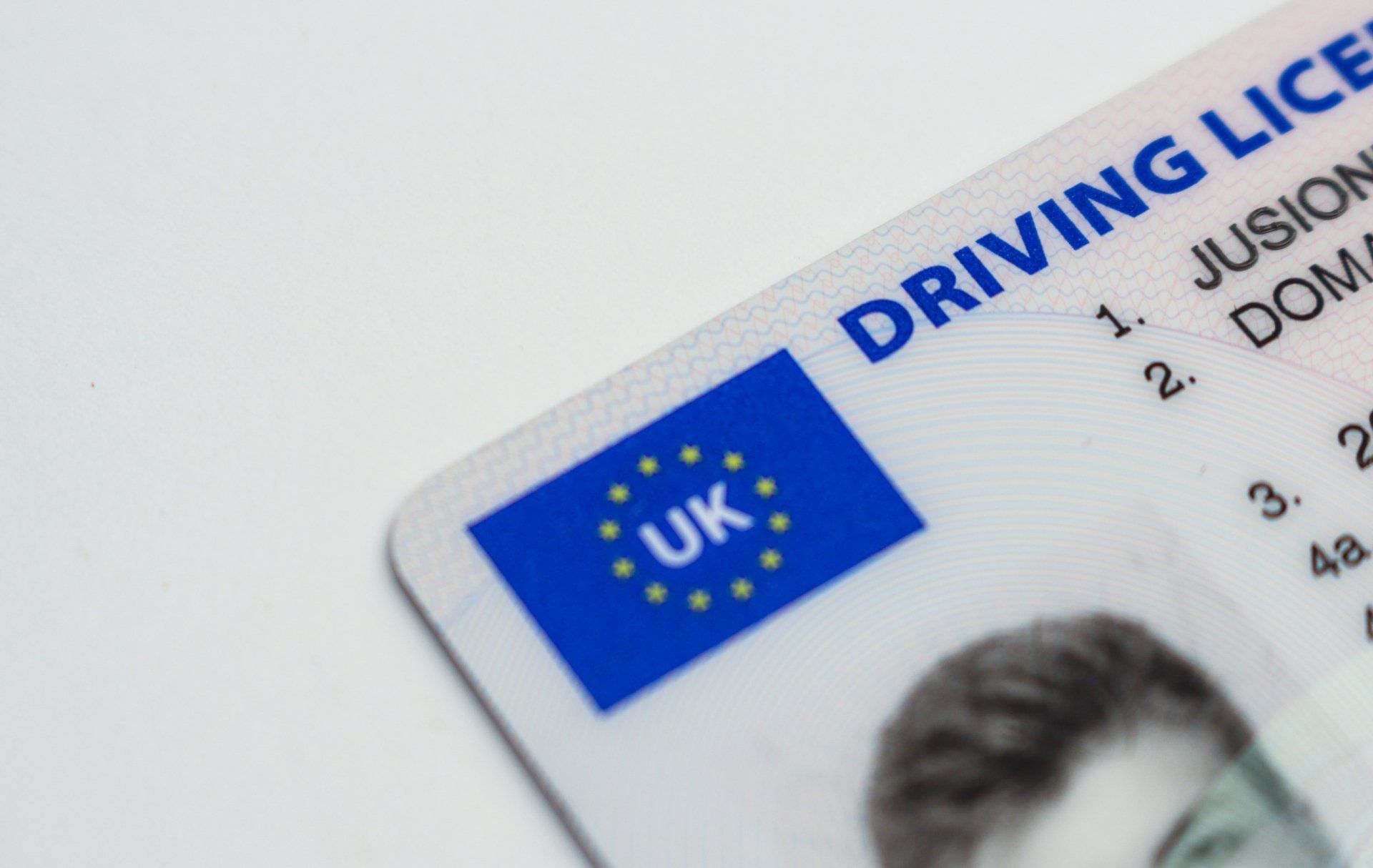 a close up of a uk driving licence