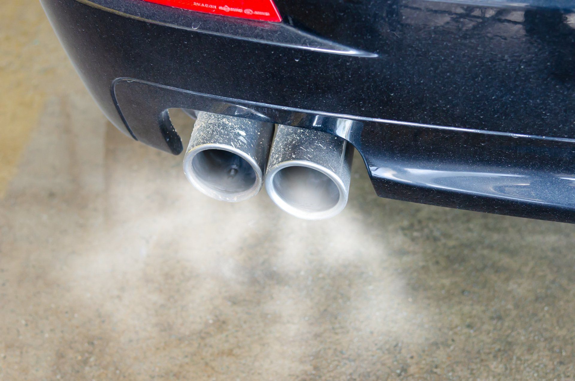 A car exhaust pipe 