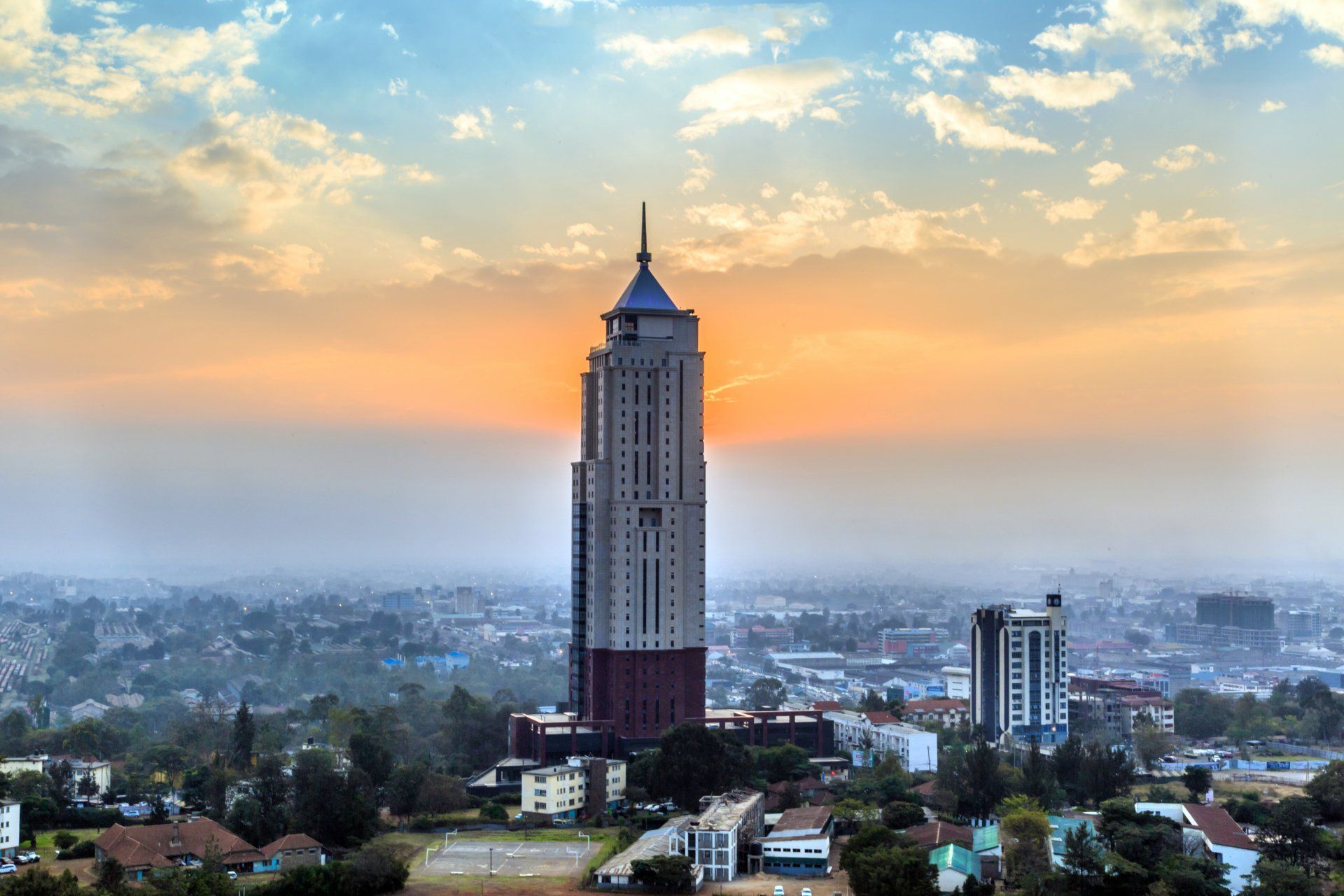 Old Mutual Tower, a skyscraper in Nairobi, Kenya.