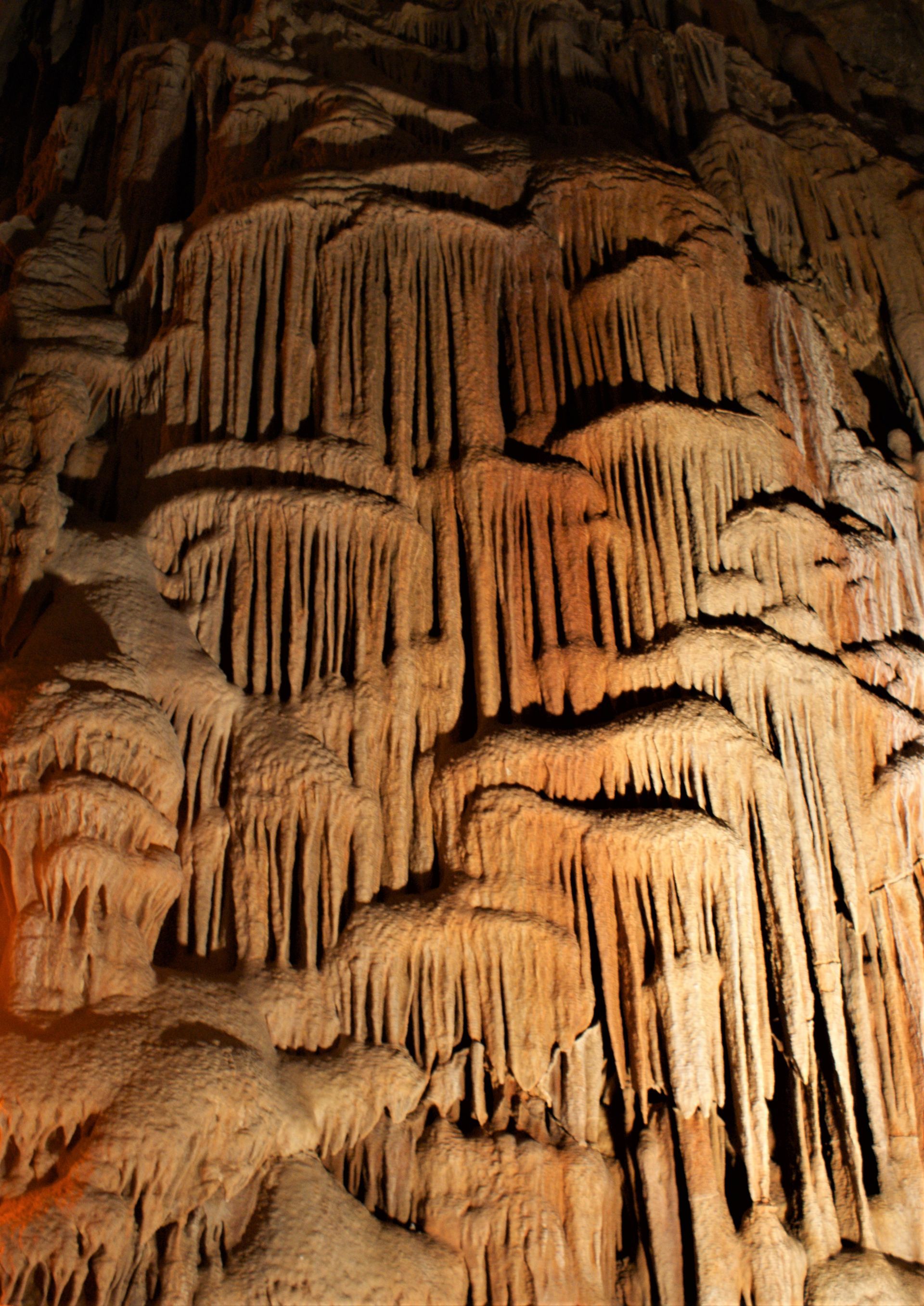 A close up of a rock formation in a cave