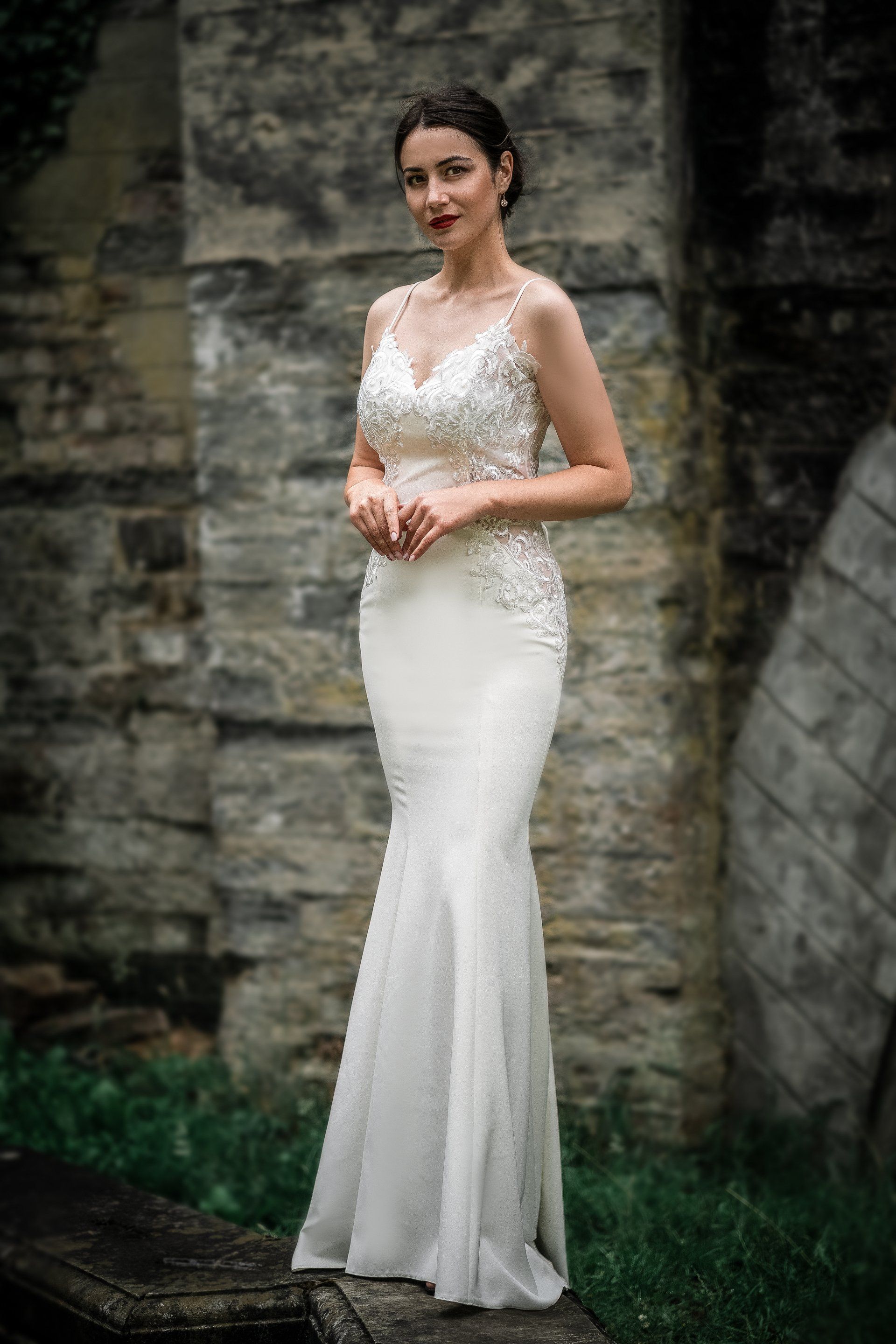 Elegant wedding dress, fishtail sytle