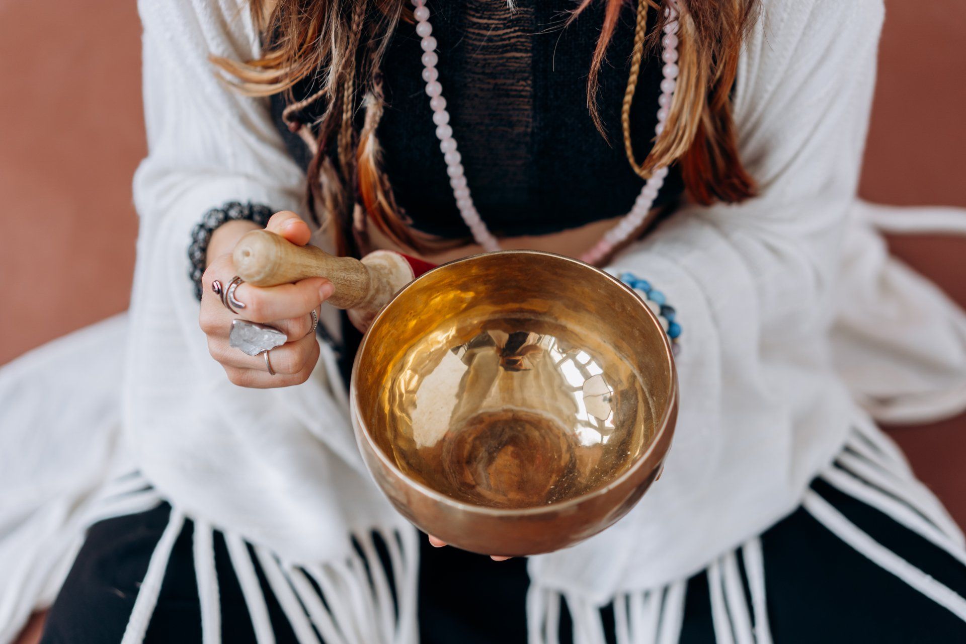 sound healing with singing bowl