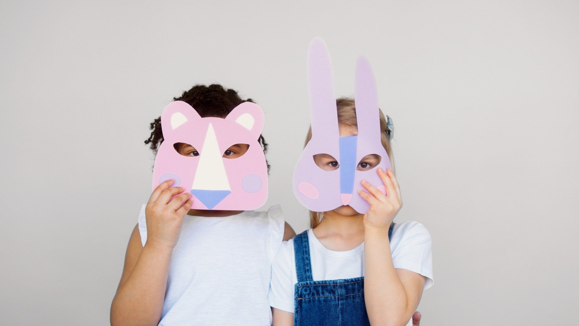 kids with masks