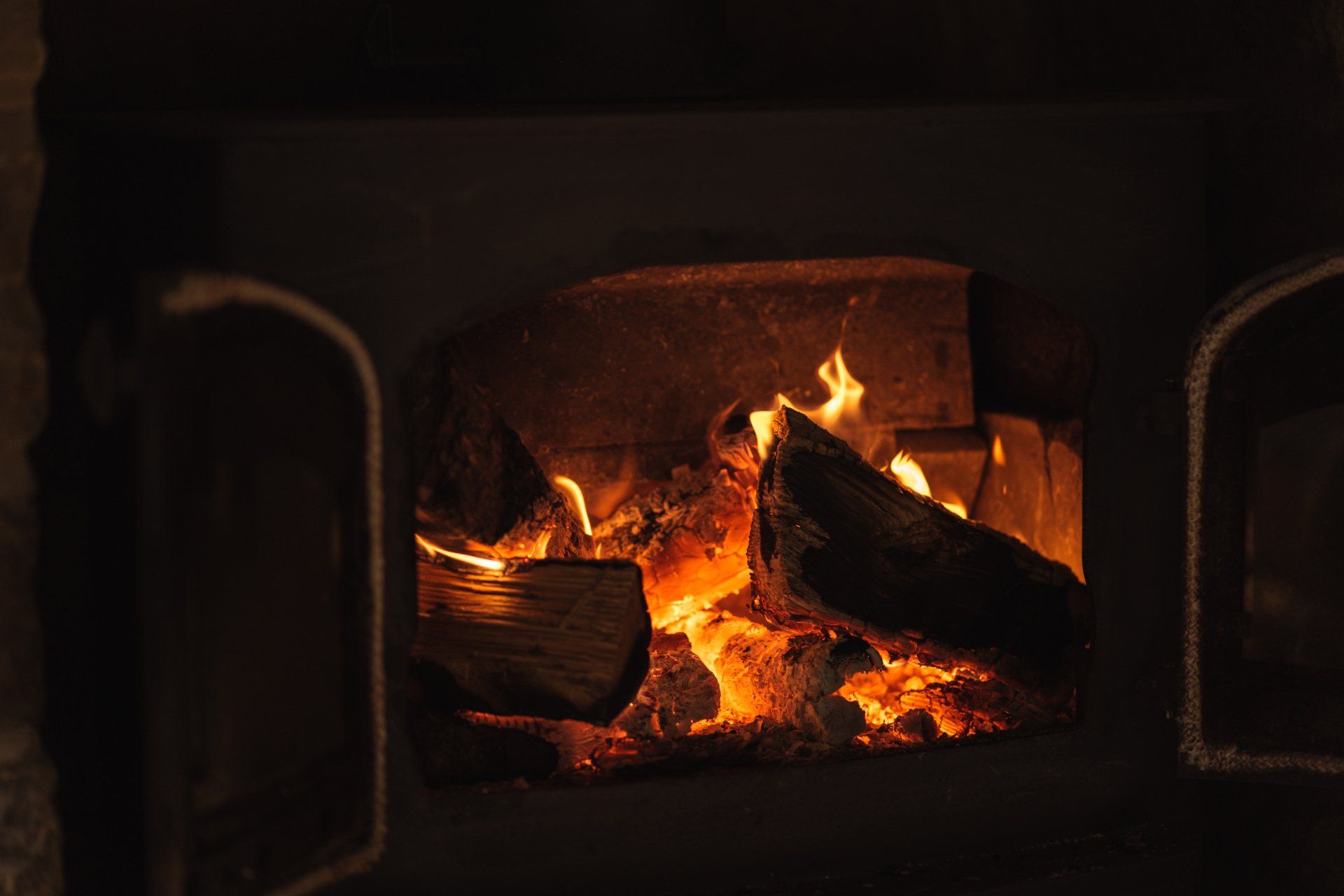 Photo of an open fire