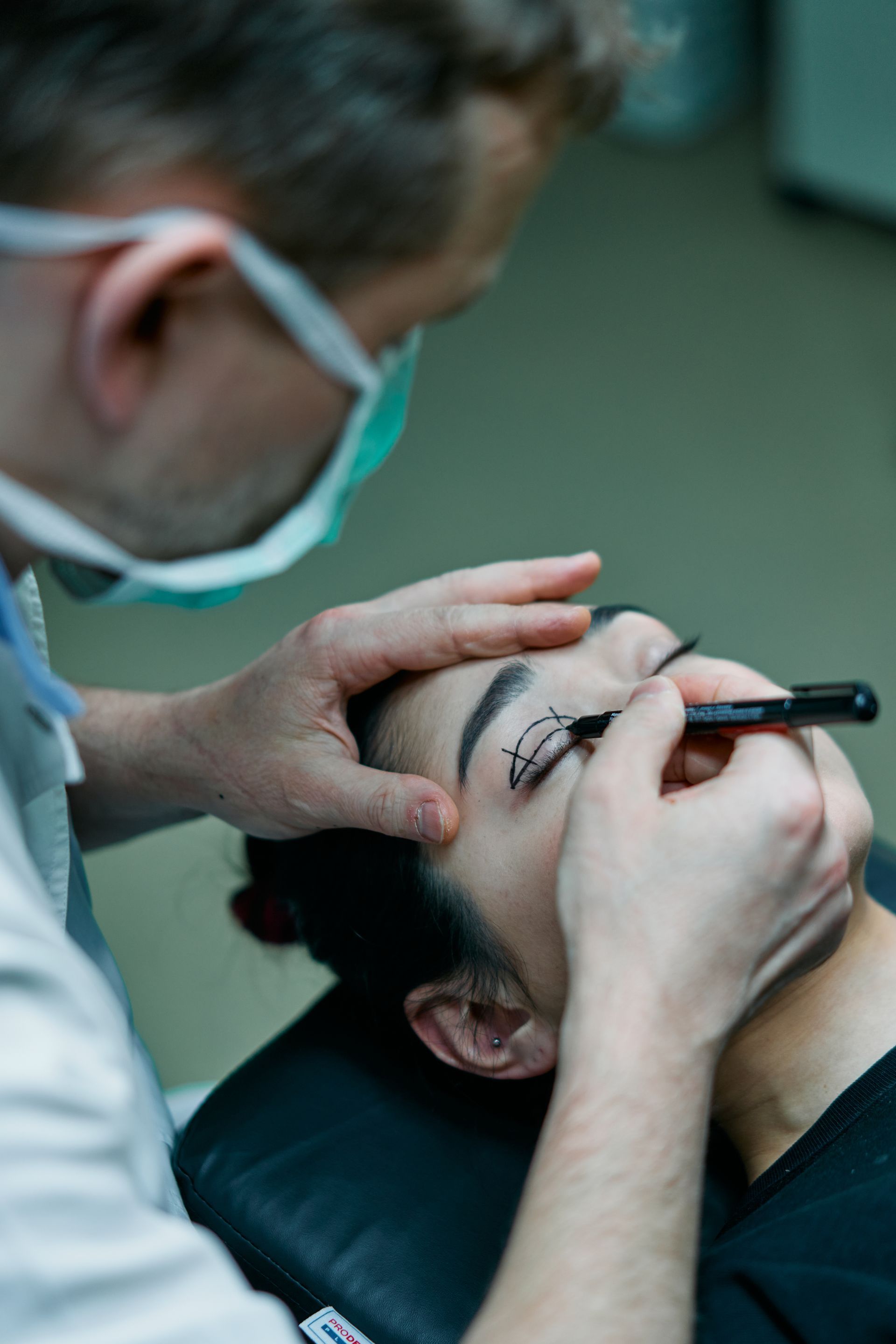 Injecting Medicine on the Woman's Face