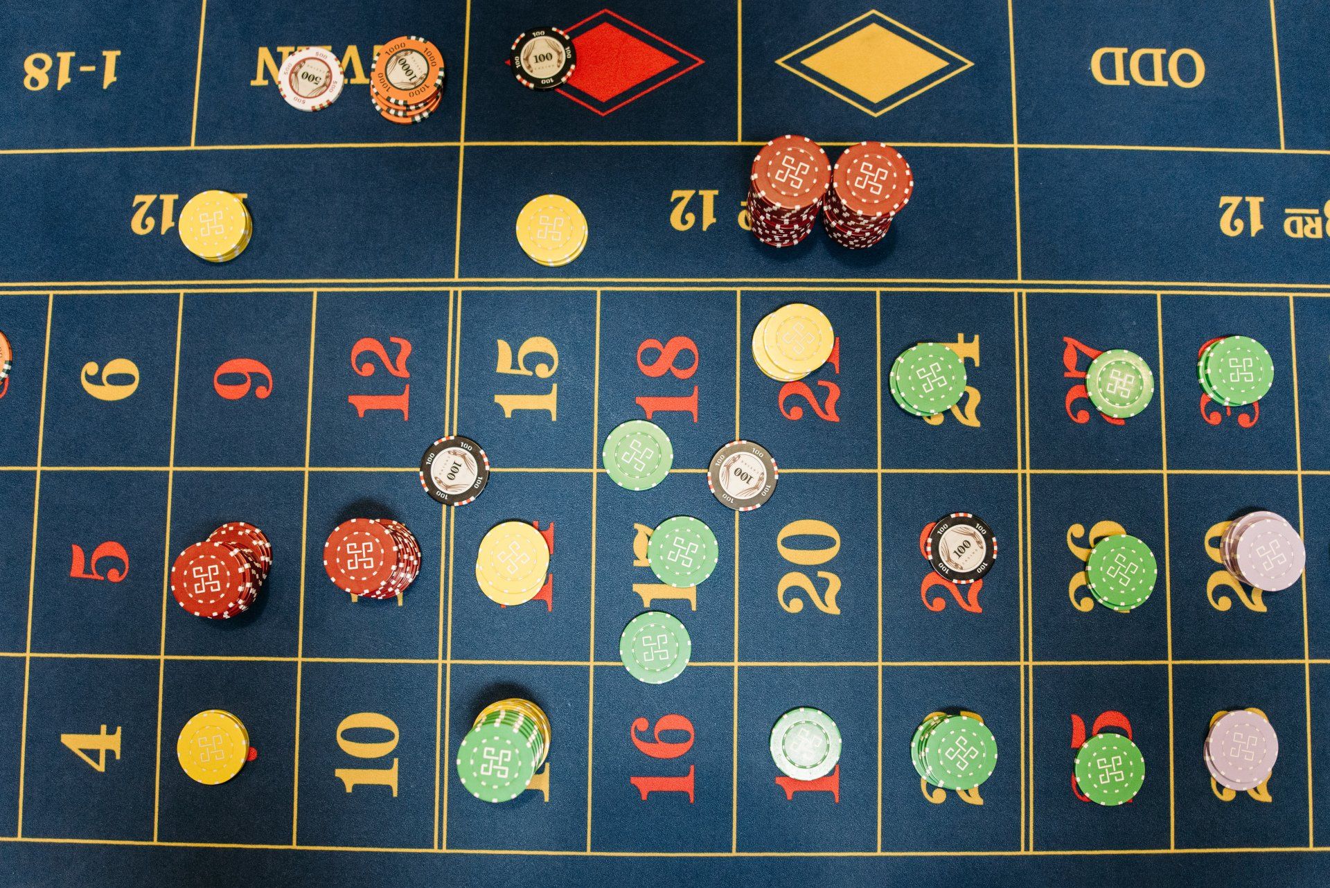 Image of a roulette table
