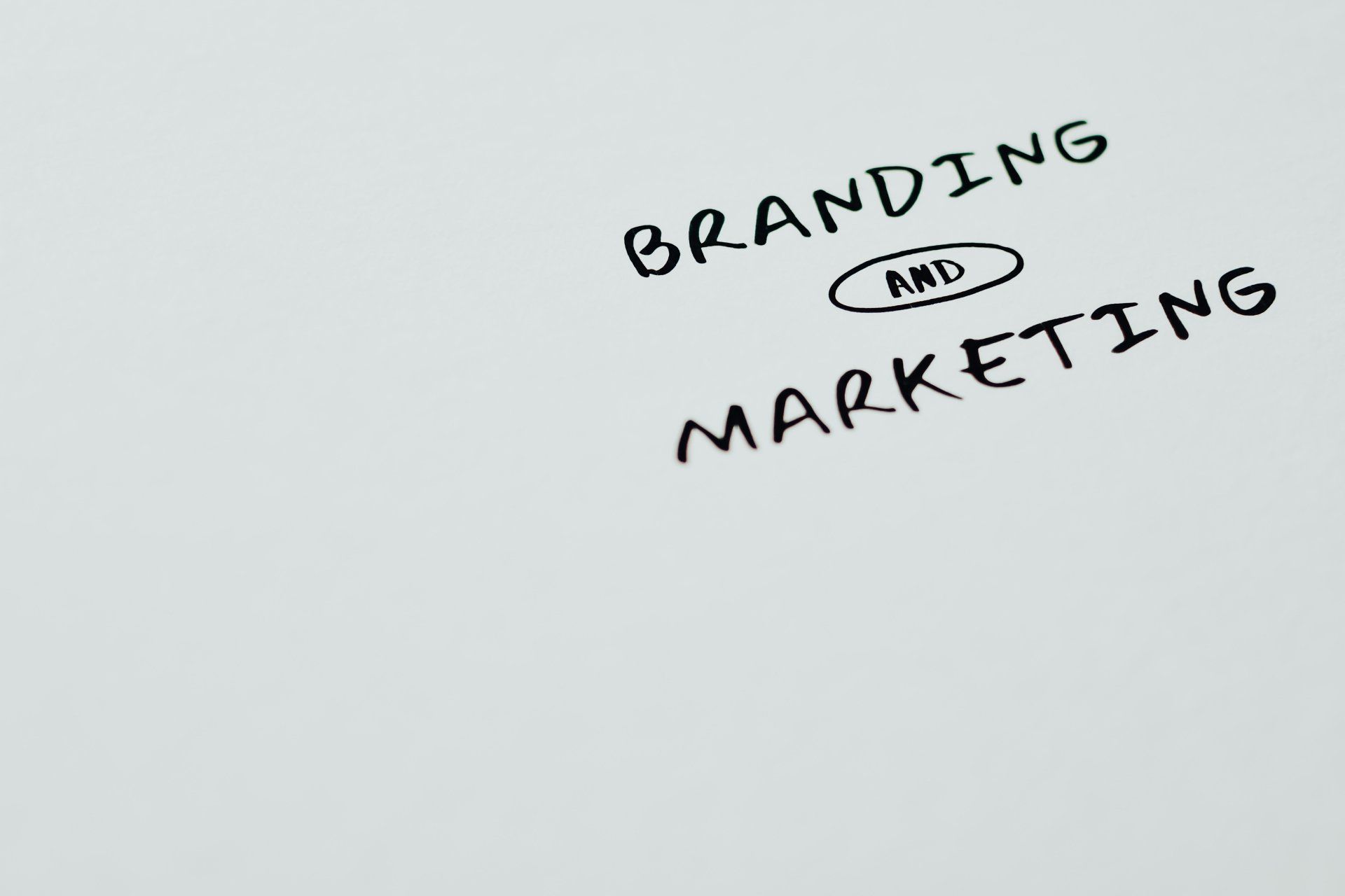 A white paper with the words branding and marketing written on it. the idiots guide to marketing