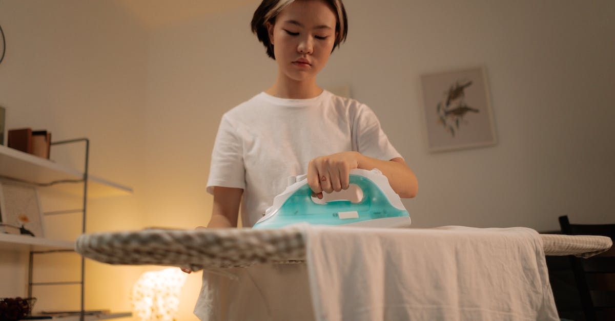 Image of a lady ironing