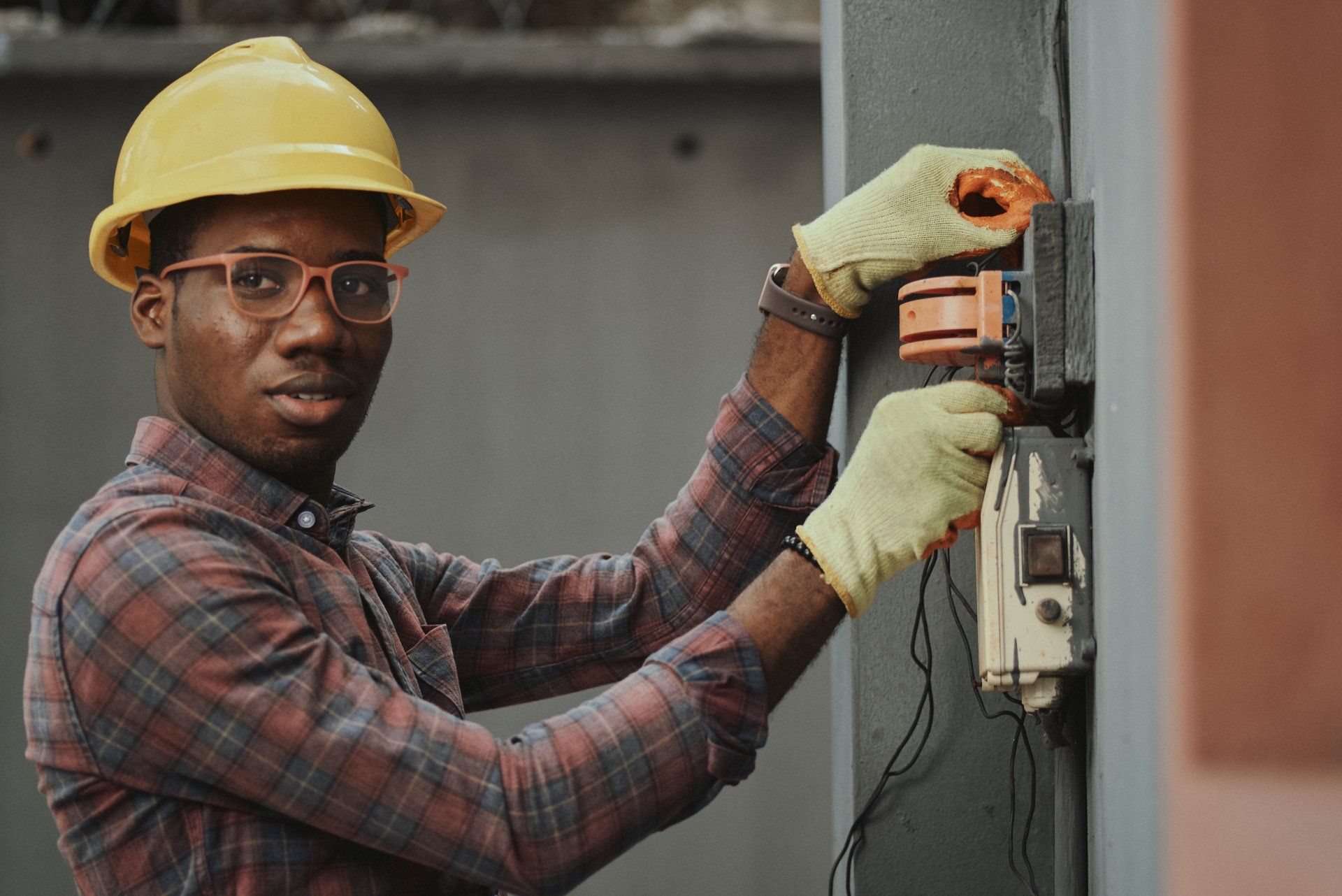 electrician doing an electrical job