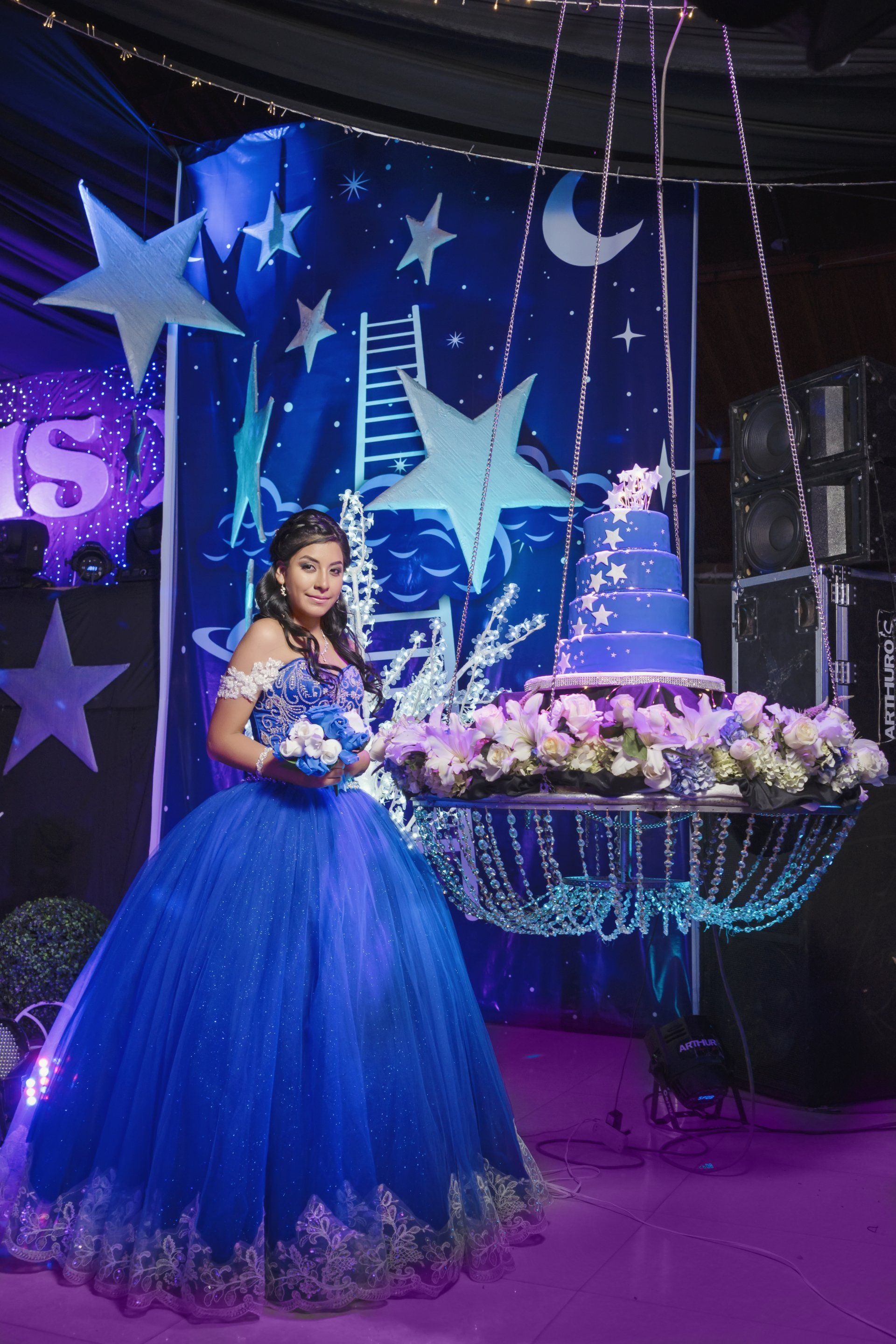 Quinceañera celebrant with Flash Party Photo Booth rental in DMV
