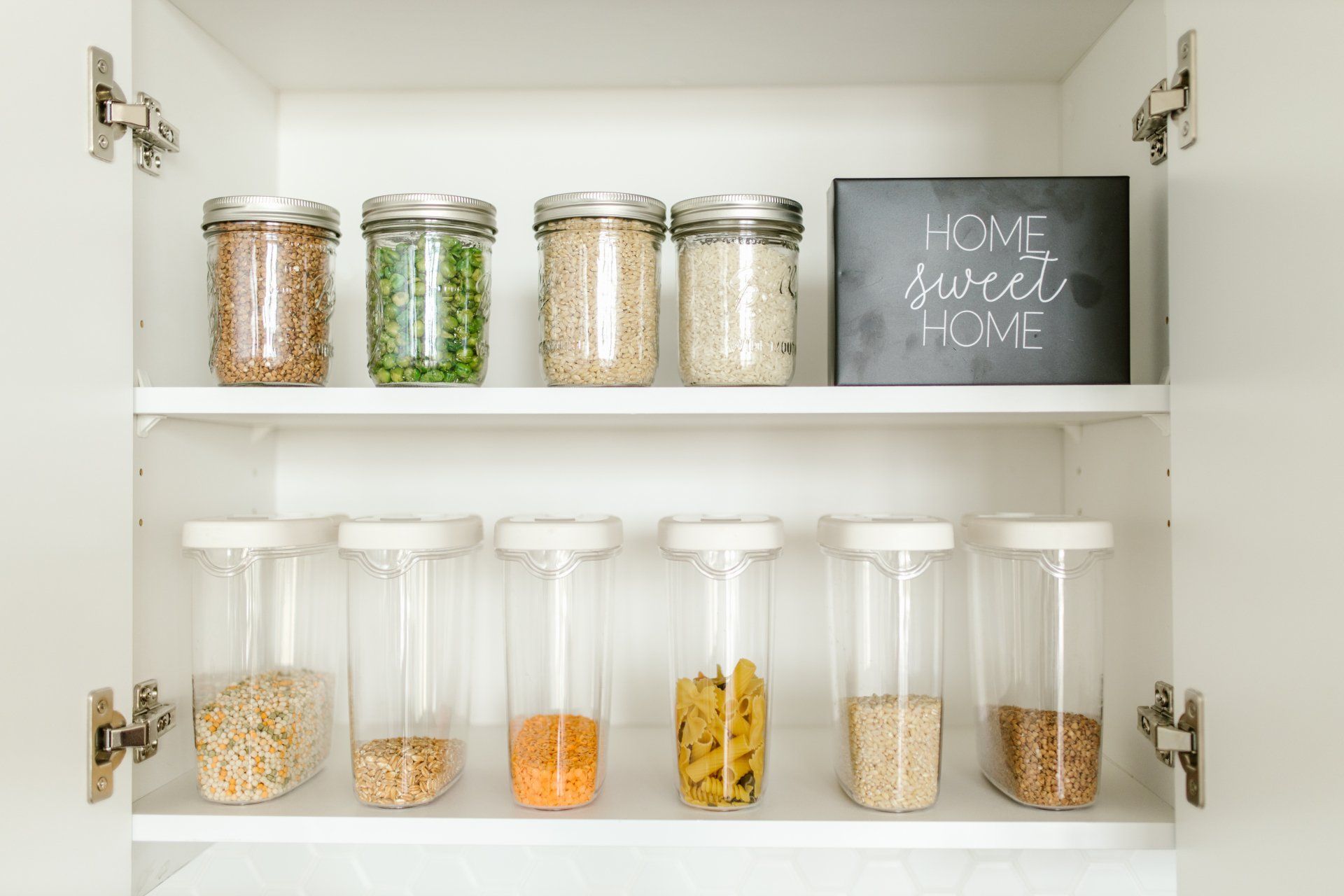 Kitchen organized, pantry decluttered, minimalistic