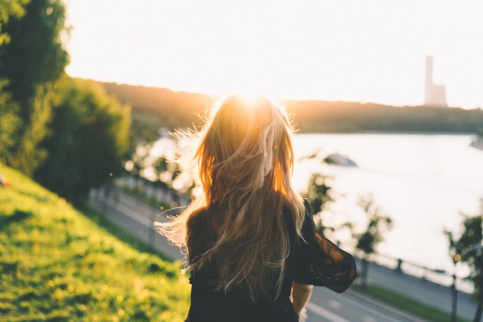 woman in the sun