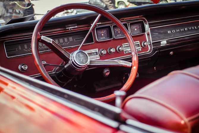 Vintage car interior