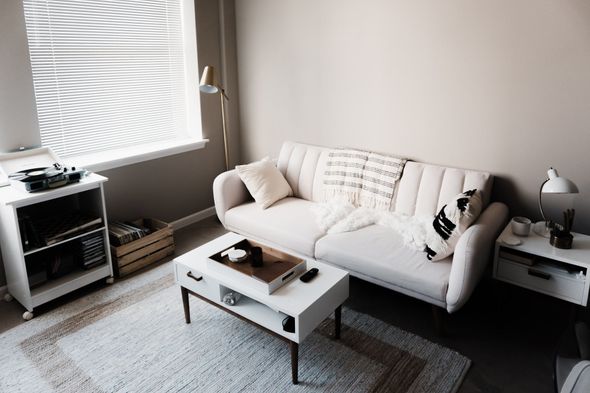 Living room with couch, chair and table