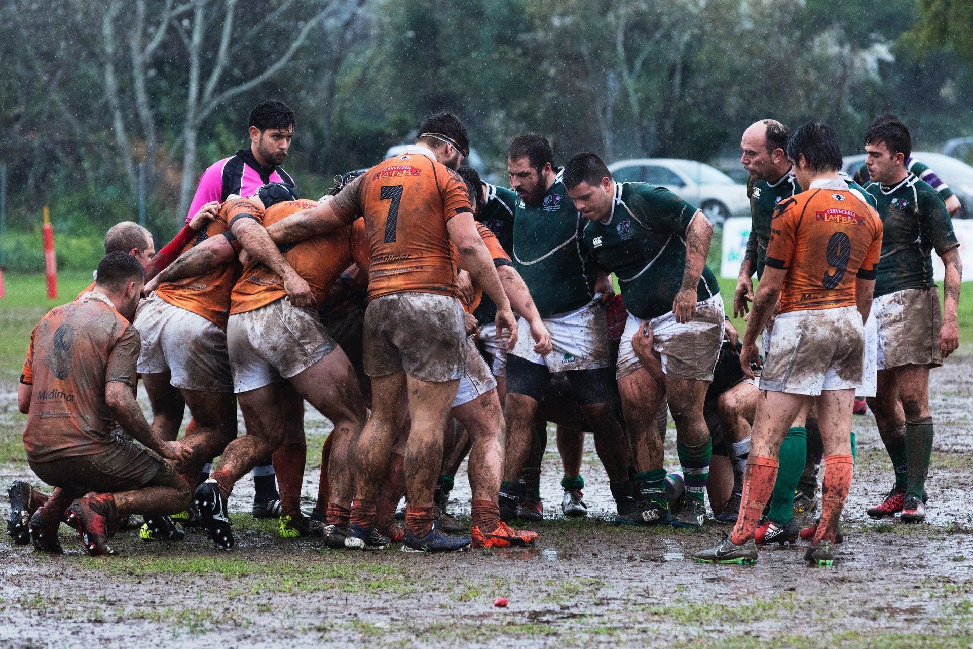 Rugby scrum image