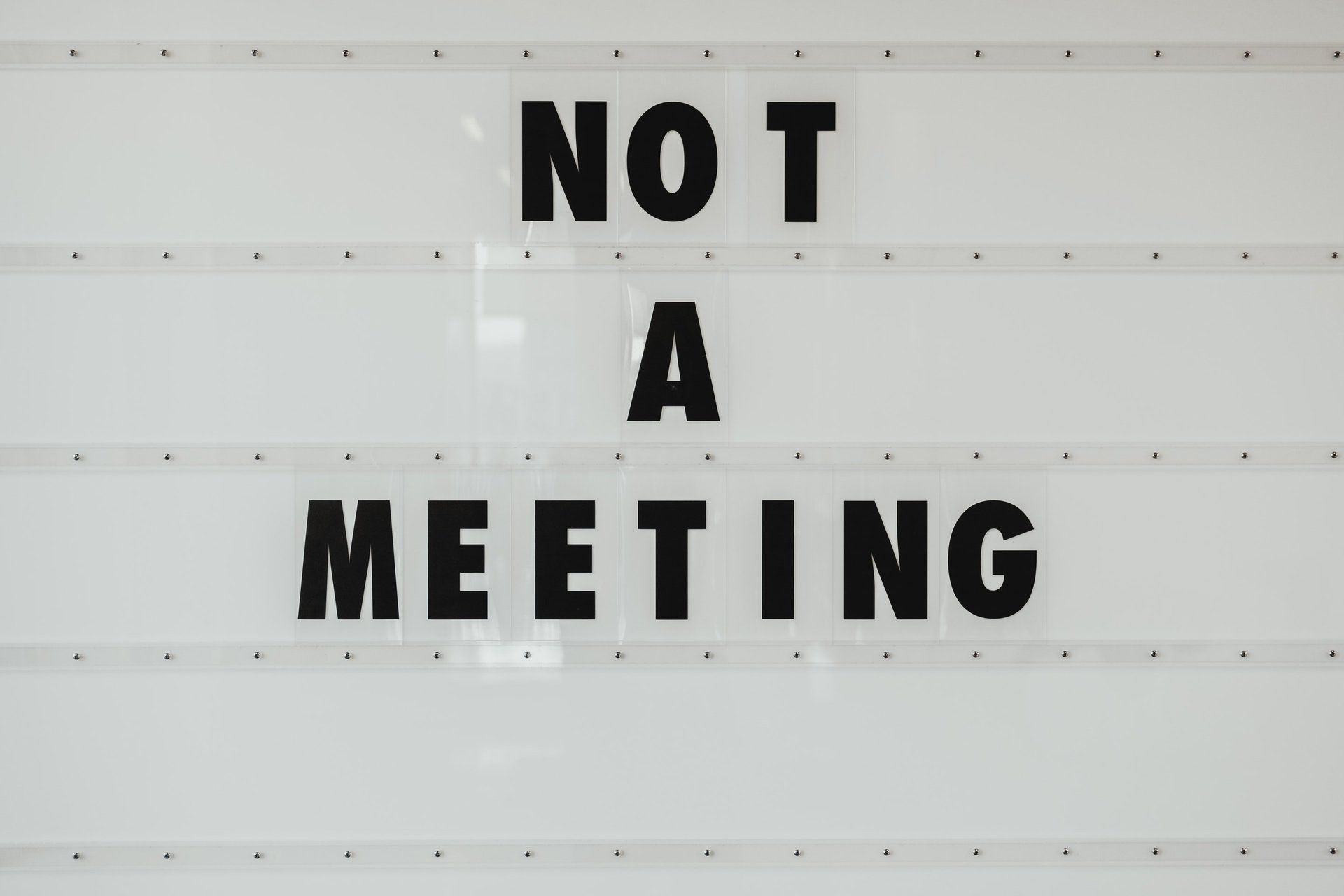 Do you really need a meeting for this?