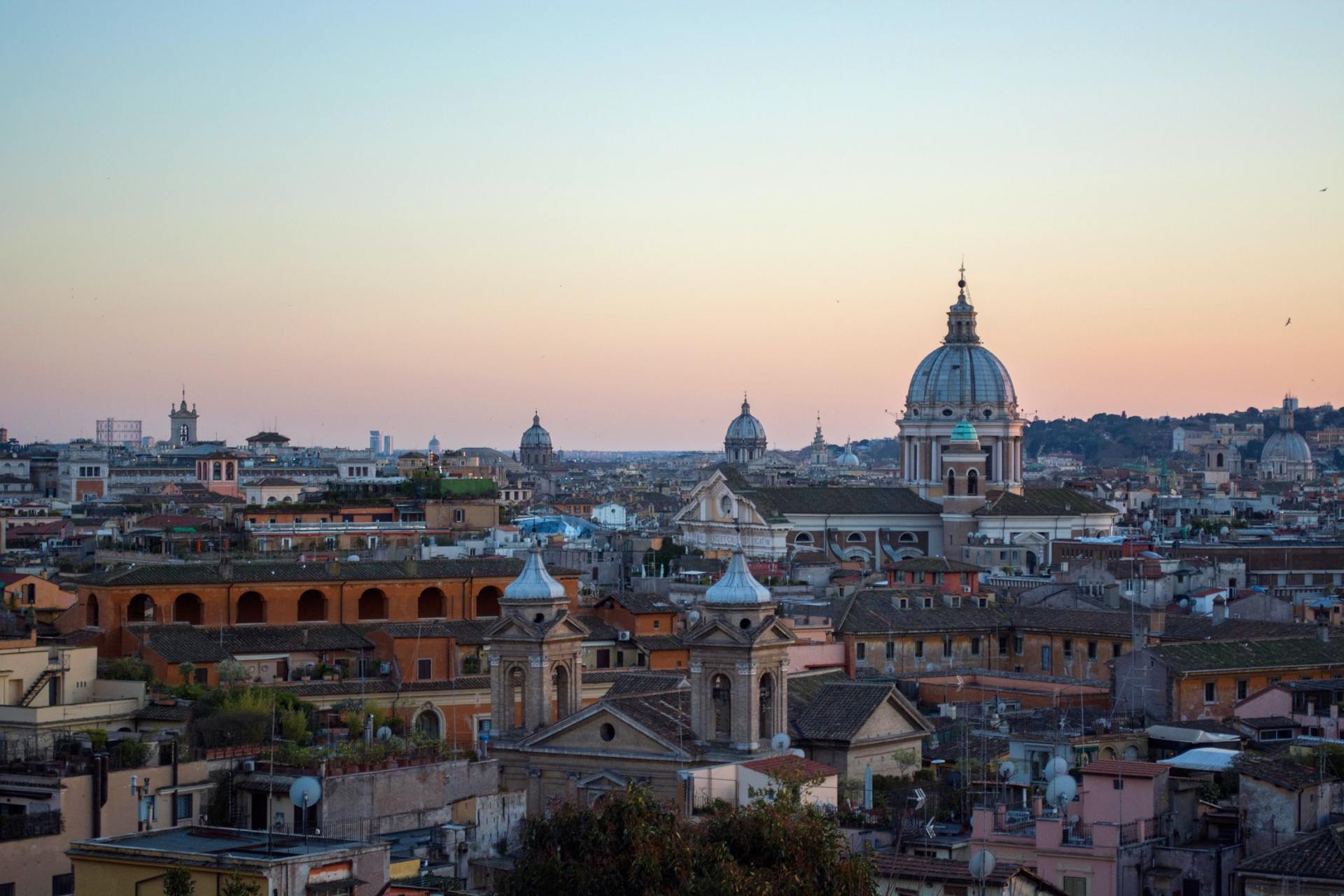 Panorama sui tetti di Roma