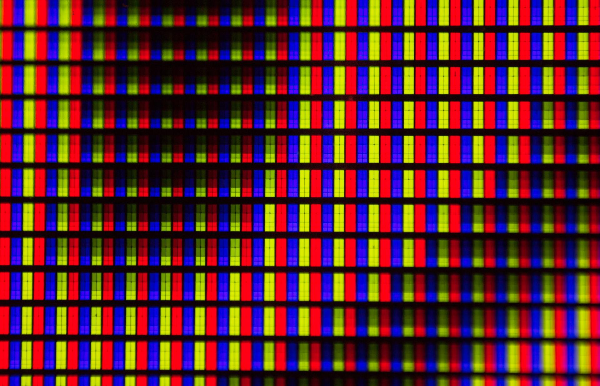 LCD pixels close up