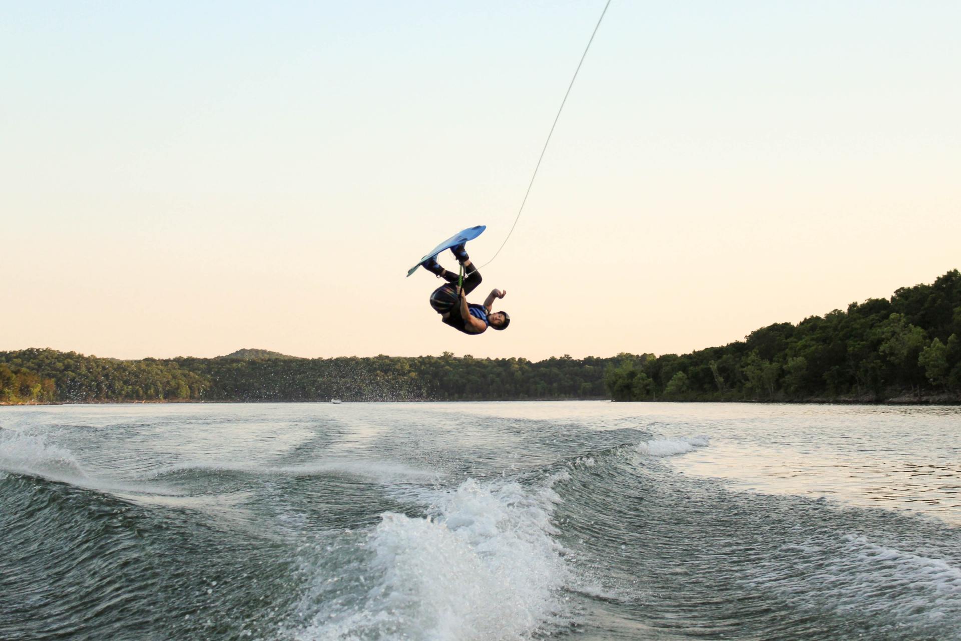 Man wakeboarding