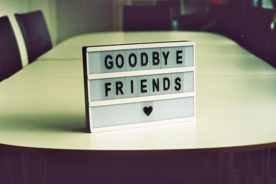 Sing saying goodbye friends reminds us that life is short