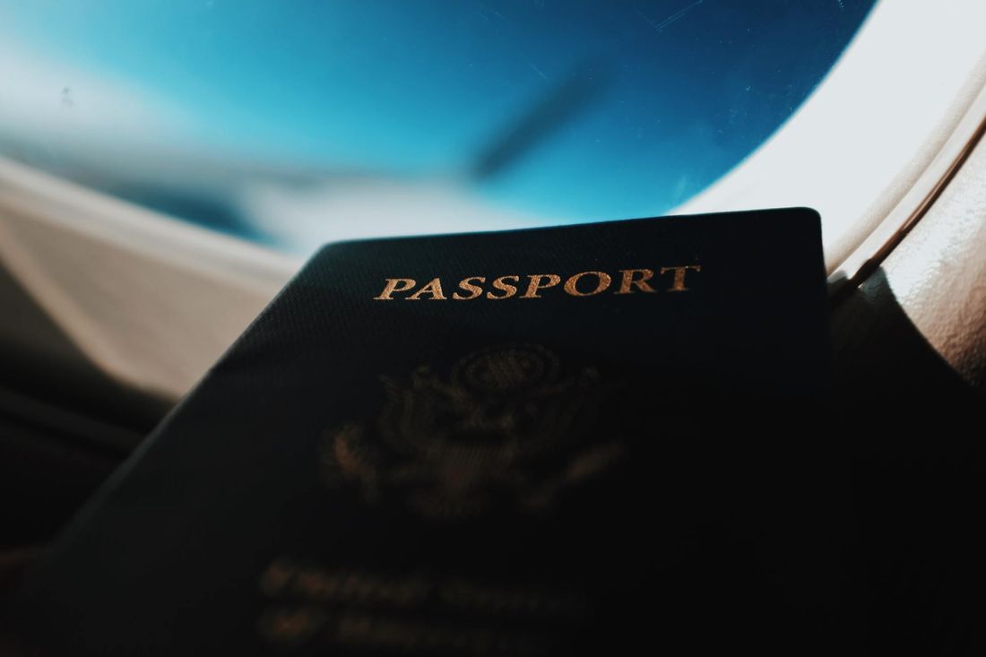 passaporto su aereo