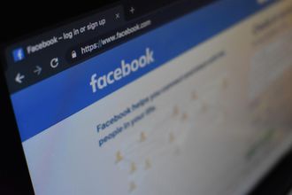 A close up of a facebook page on a computer screen