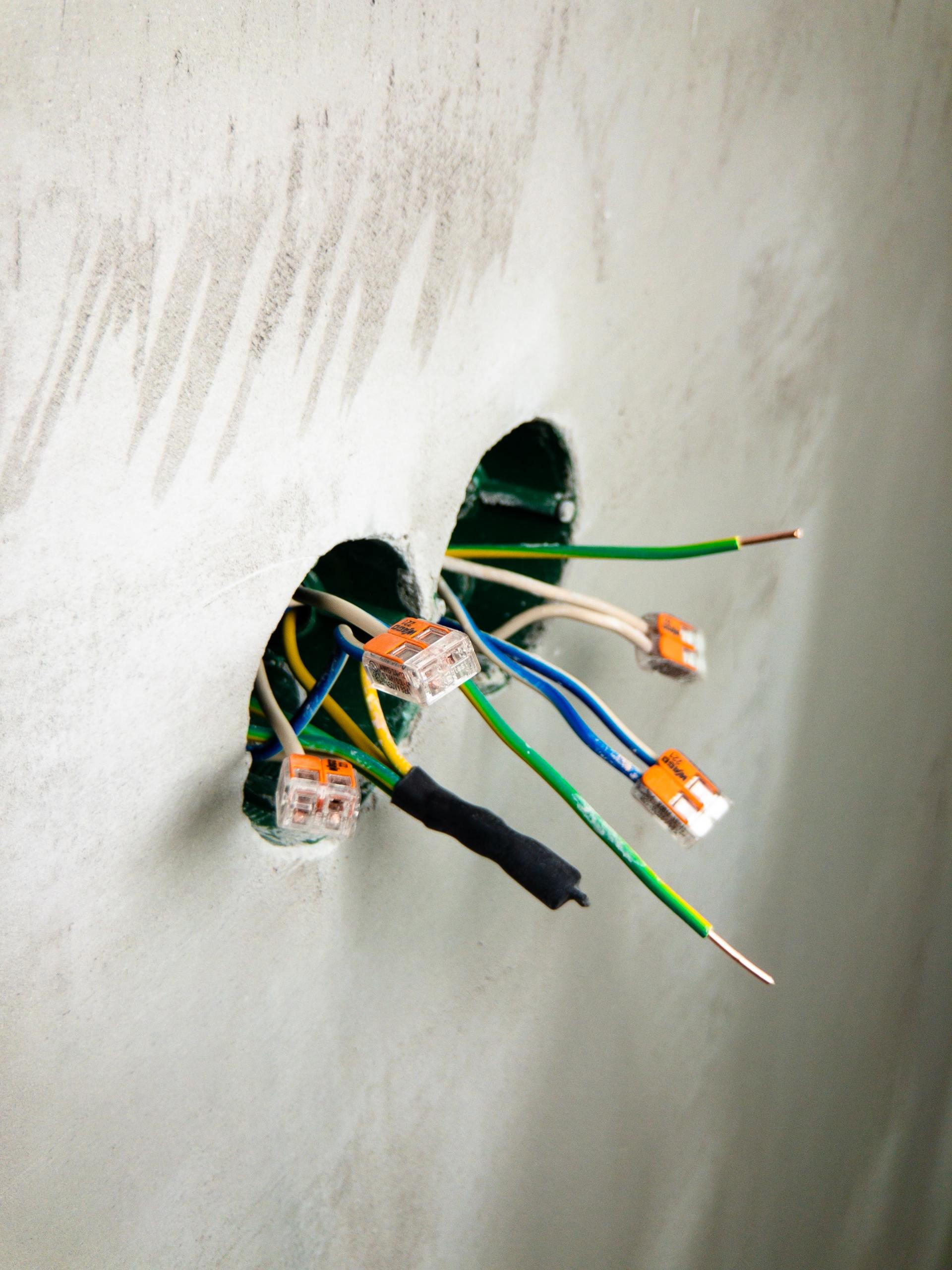 Wires in wall — Electricians in Dubbo, NSW