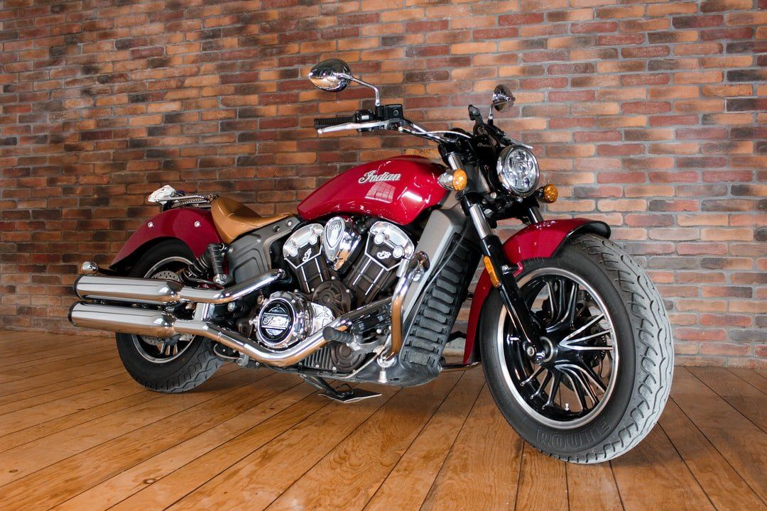 cheery red indian motorcycle