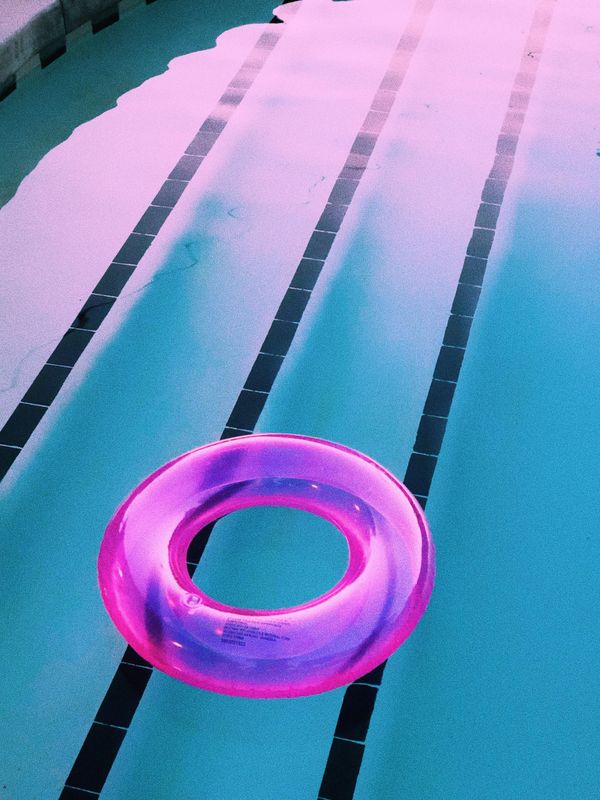 sparkling cleaned pool