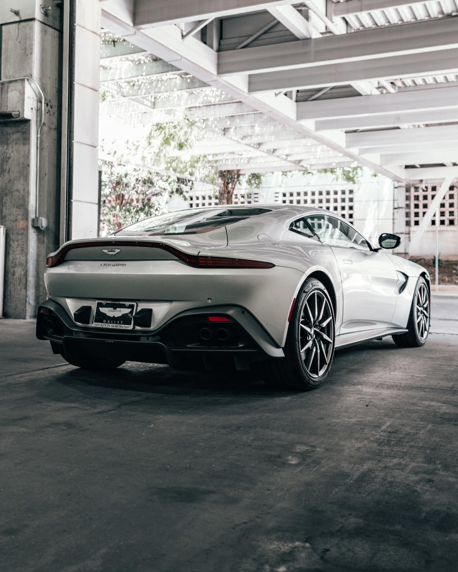 grey Aston Martin Vantage