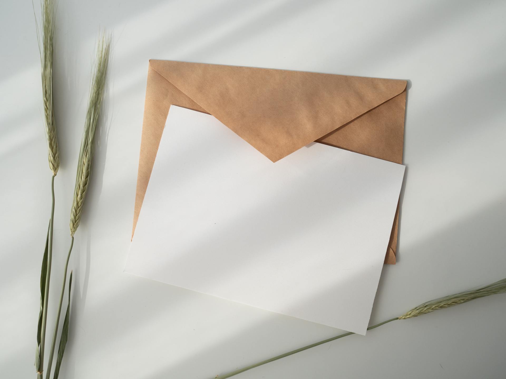 message envelope on desk