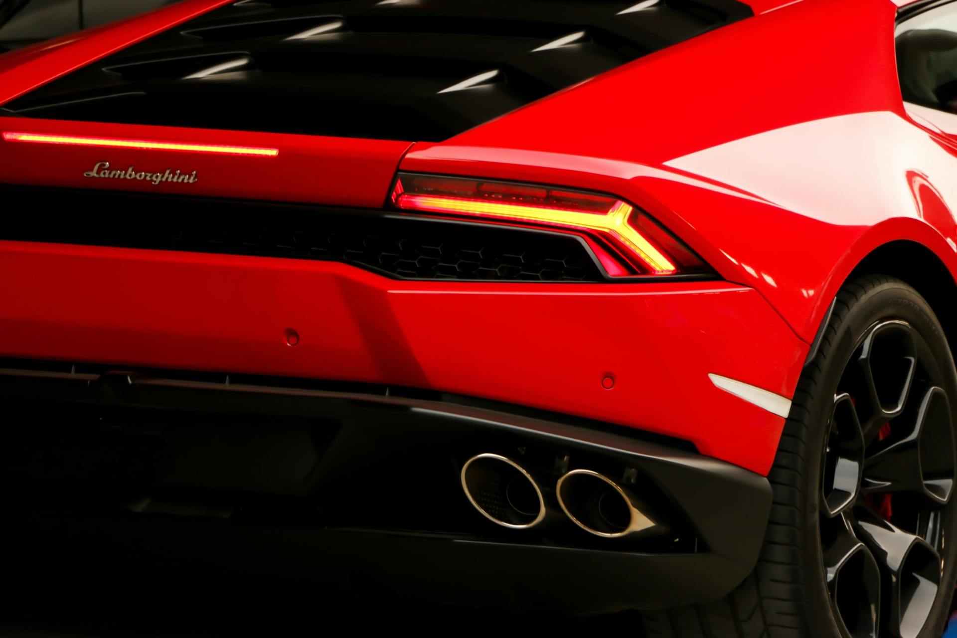 red Lamborghini Huracan close up