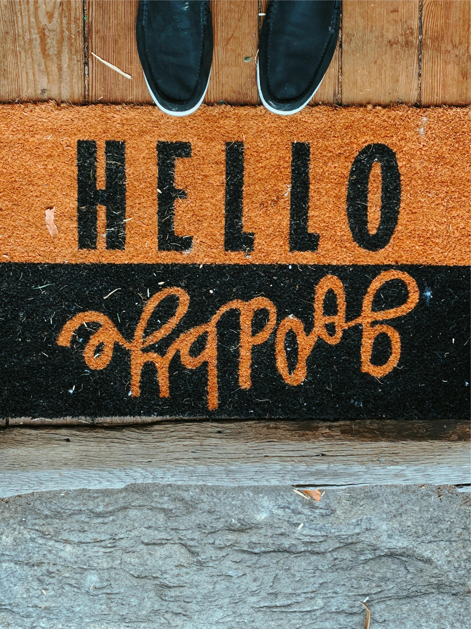 welcome door mat