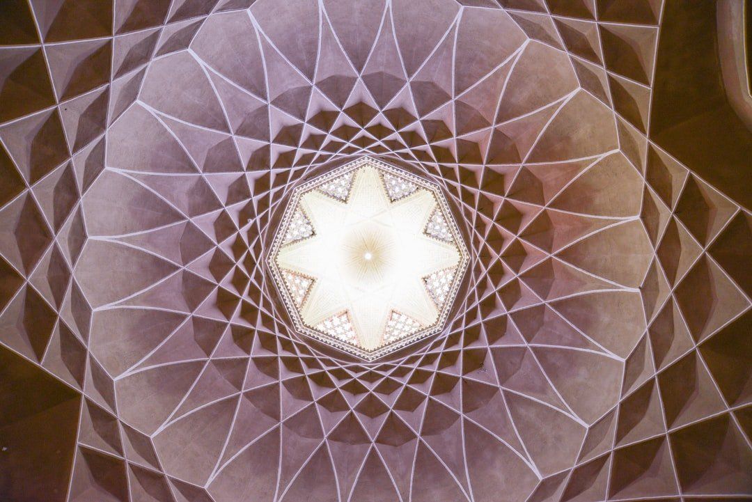 A circular pattern with a star in the center