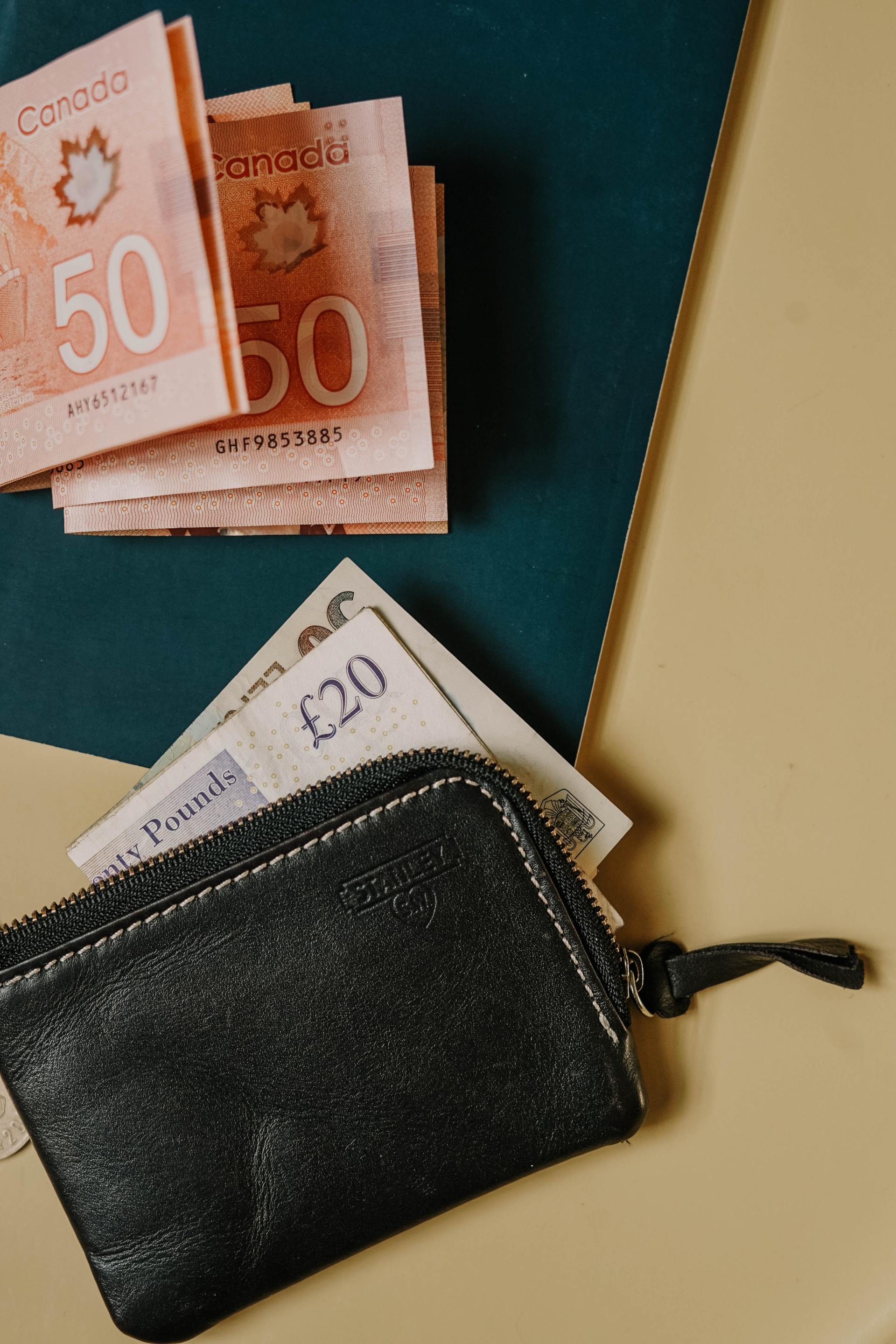 £10 and 20 notes in a wallet