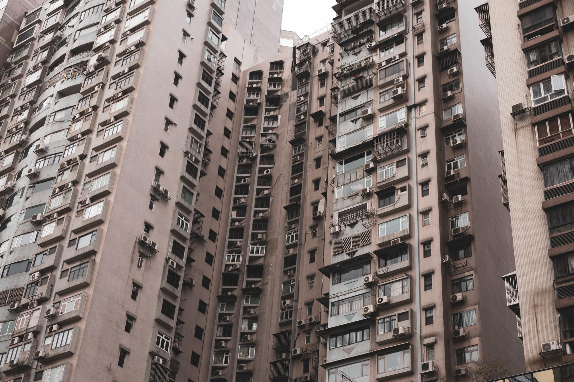 large apartment type city building