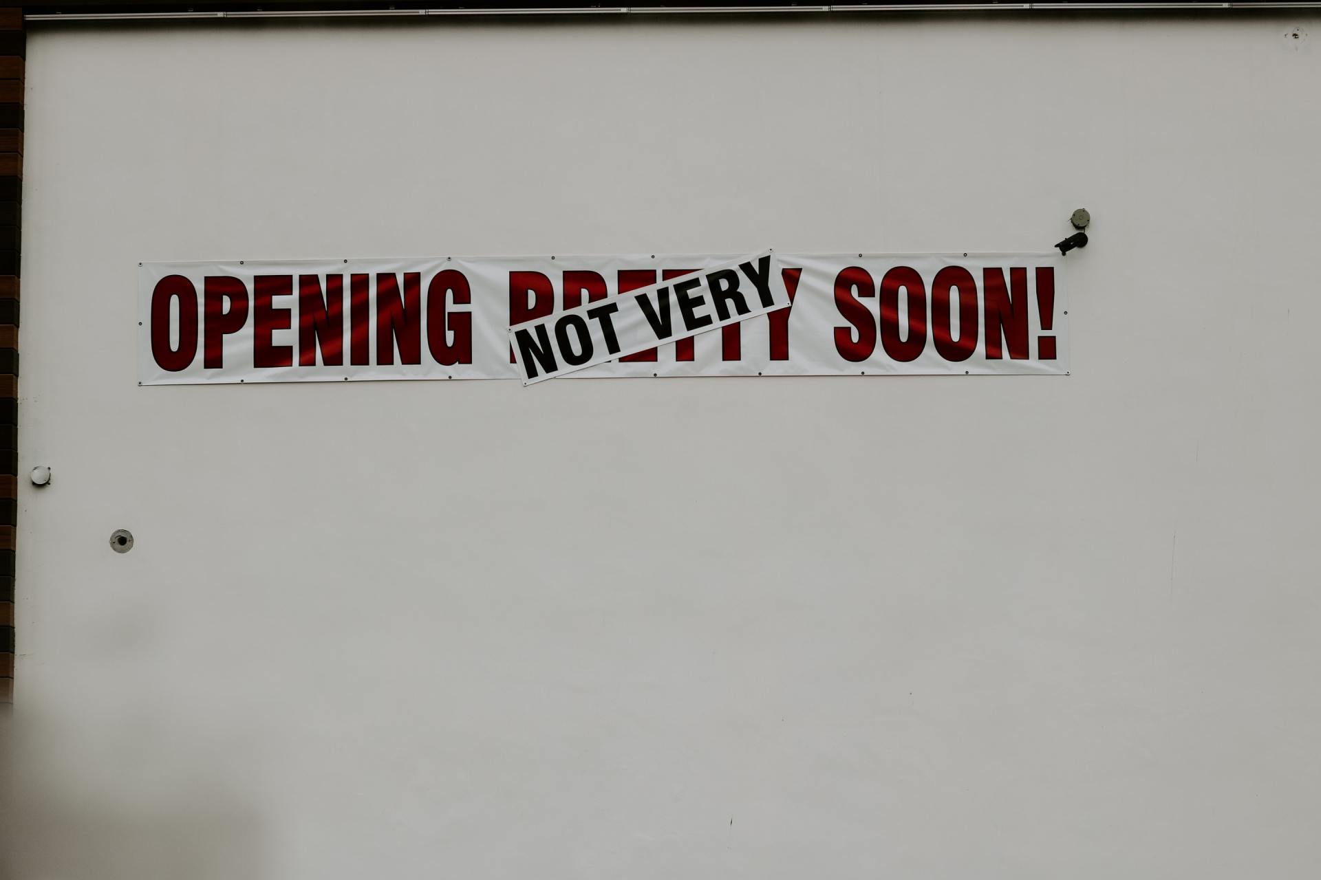 Opening not very soon