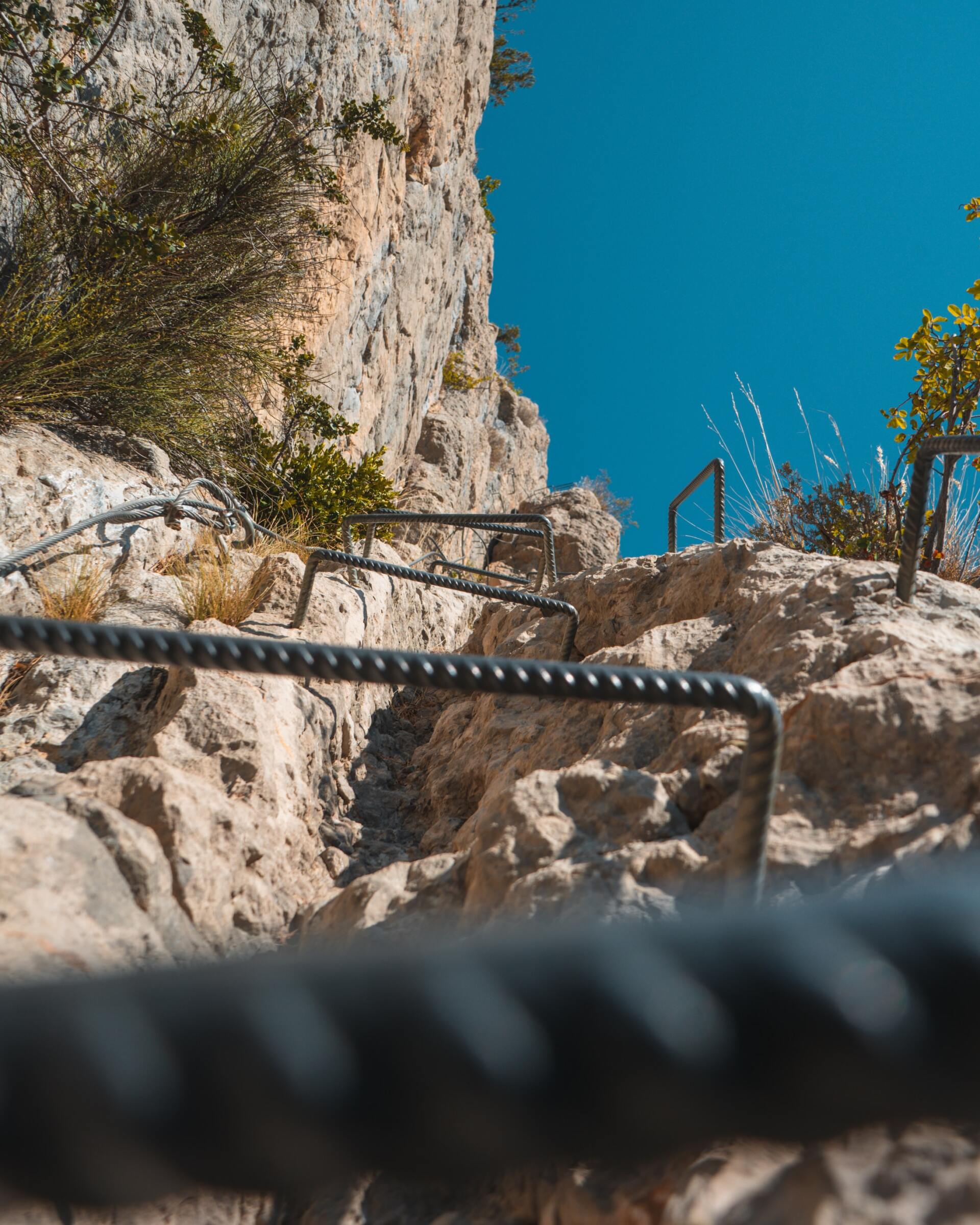 extreme sports via ferrata and rockclimbing