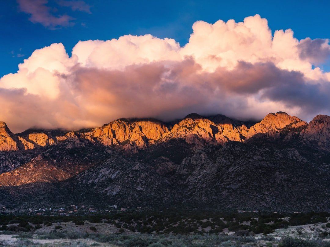 mountains with dramatic clouds