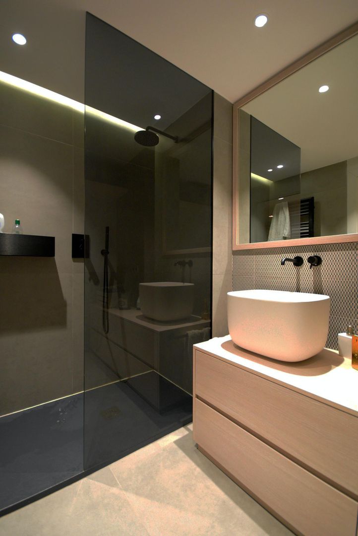 modern bathroom shower upgrade by Birmingham AL Bathroom Remodelers