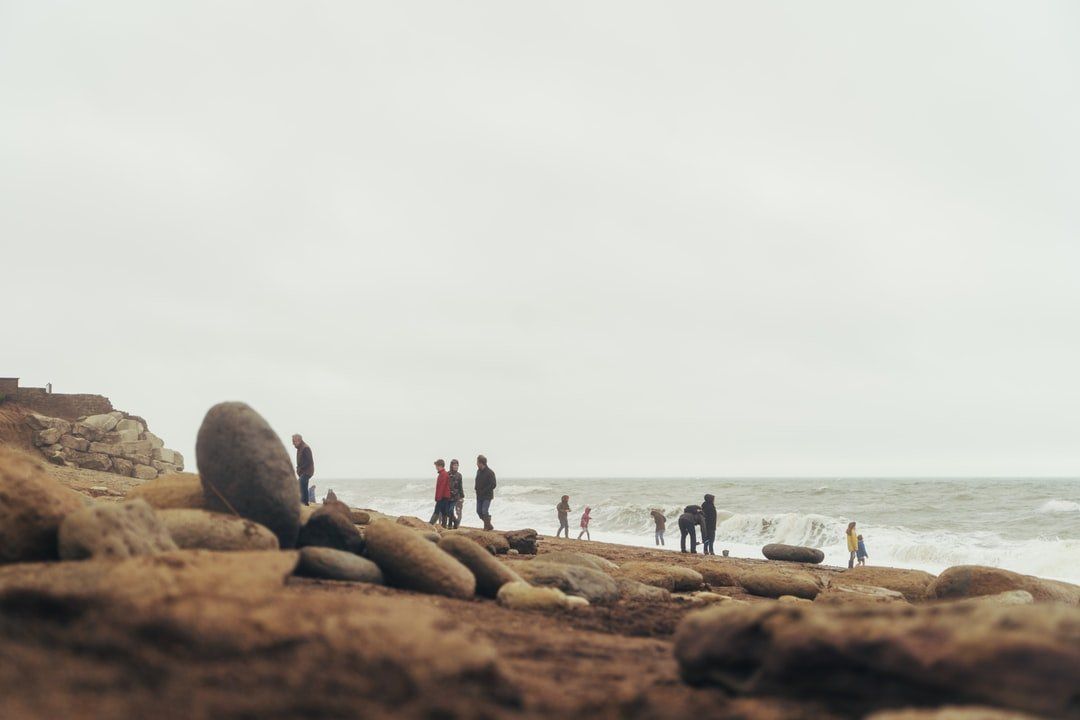 A group of people having fun on the beach