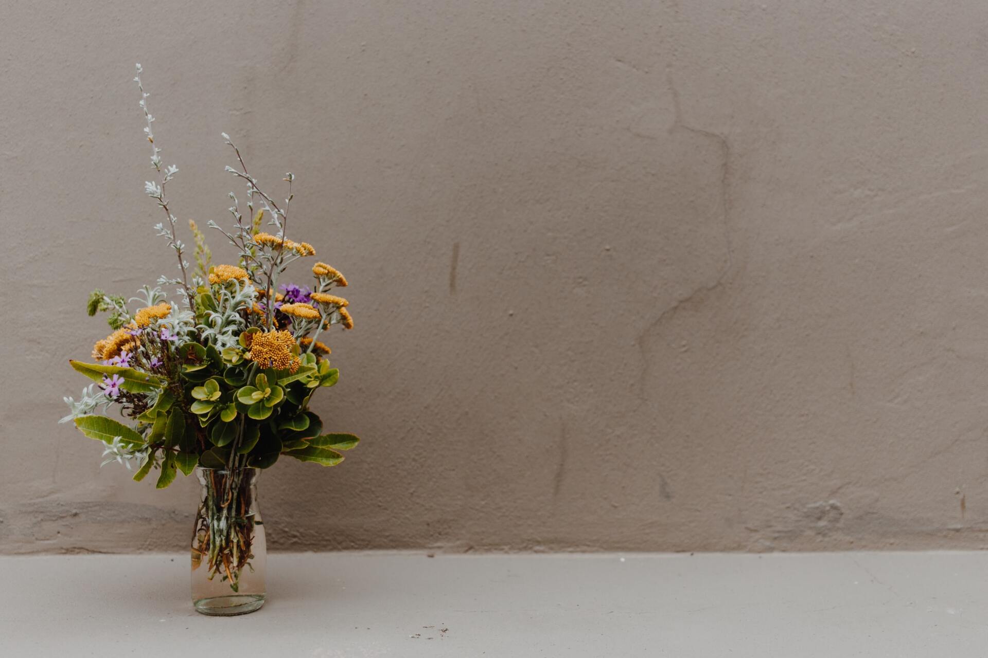 Vase and beautiful bouquet of flowers - Court Florist Christchurch