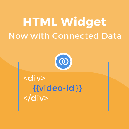 HTML widget supports connected data