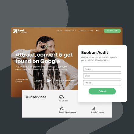 Duda now includes a new SEO consultant landing page template