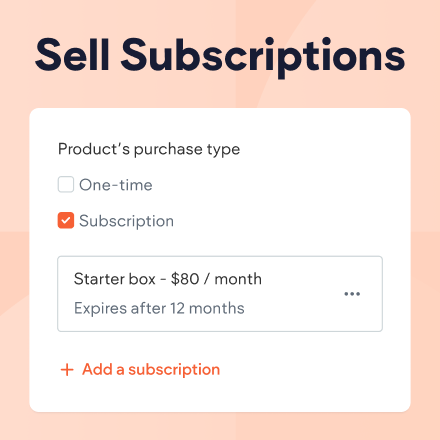 a screenshot of a website that allows you to sell subscriptions .